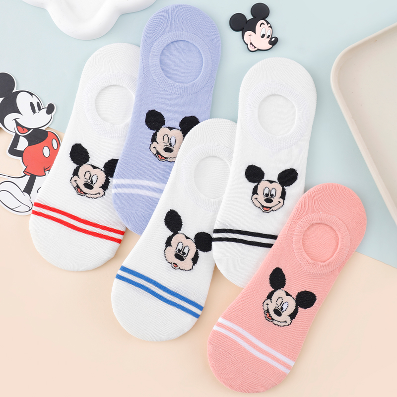 Women'S Ankle Accessories - 5 Pairs of Disney Mickey Mouse