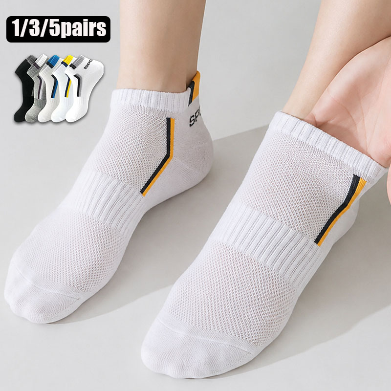 Women'S Ankle Accessories - 1/3/5Pairs Unisex Sports Ankle Socks Breathable