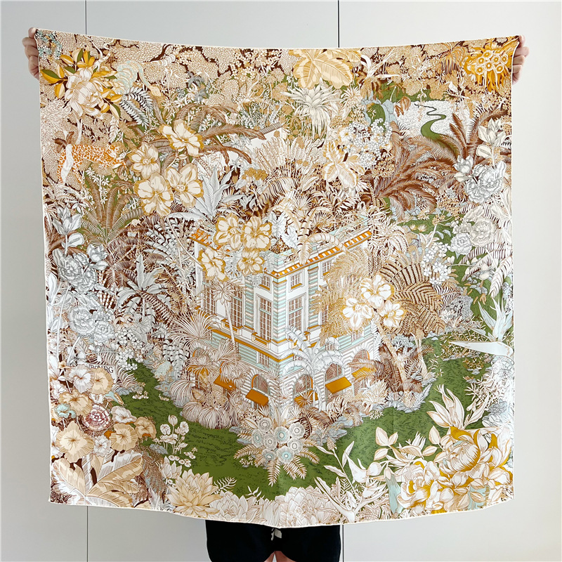 Accessories Brand For Women - Satin Silk Scarf 110cm Brand Mulberry