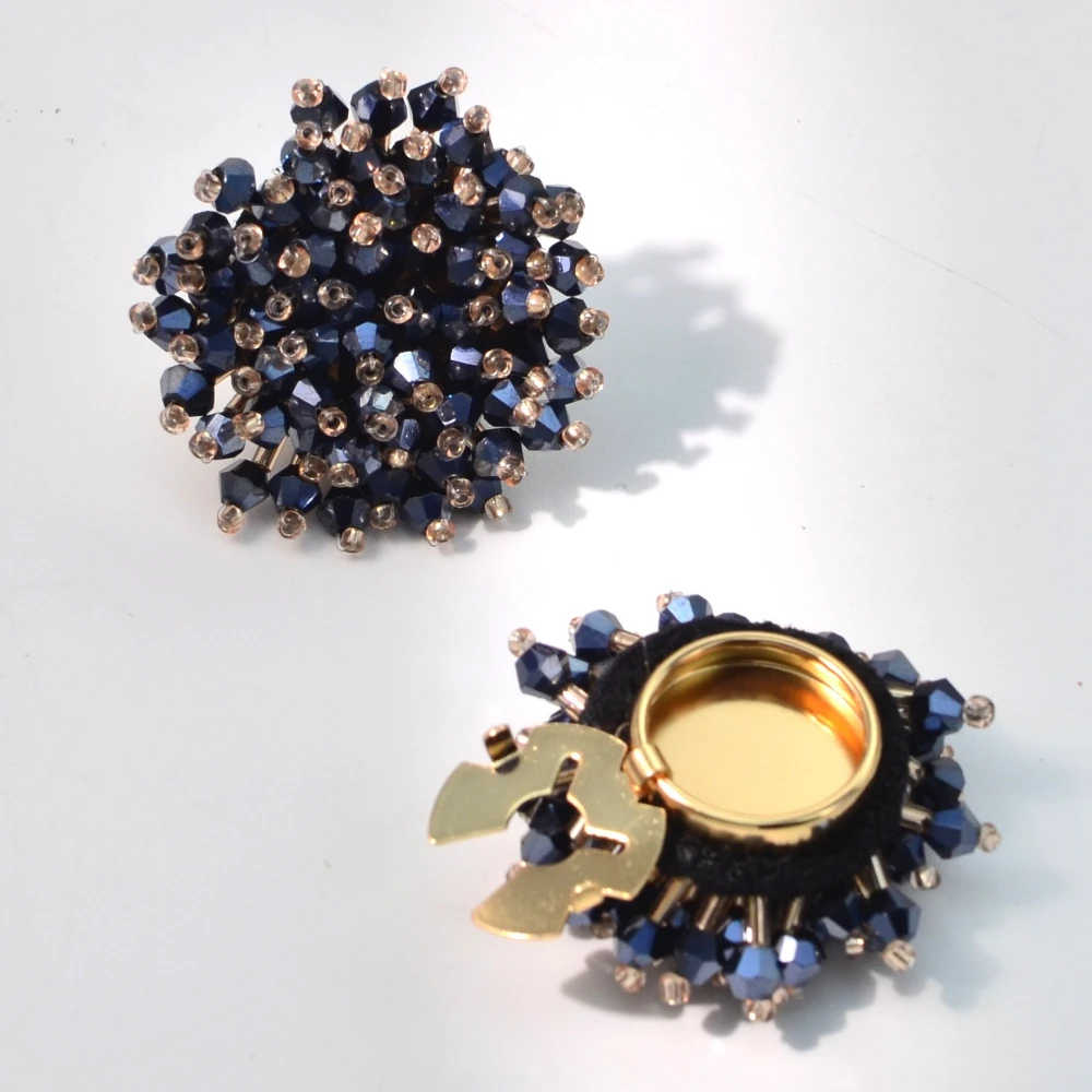 Women'S Accessories Jewelry - 2PCS Elegant Button Covers Handmade Beaded