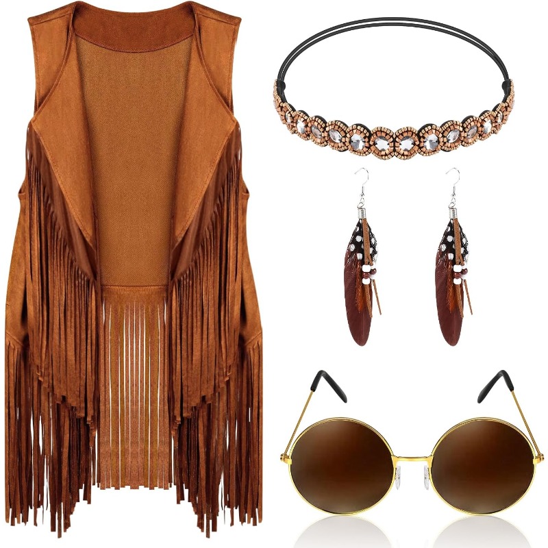 Women'S Accessories In The 70S - 5 Pcs Hippie Costume Accessories for