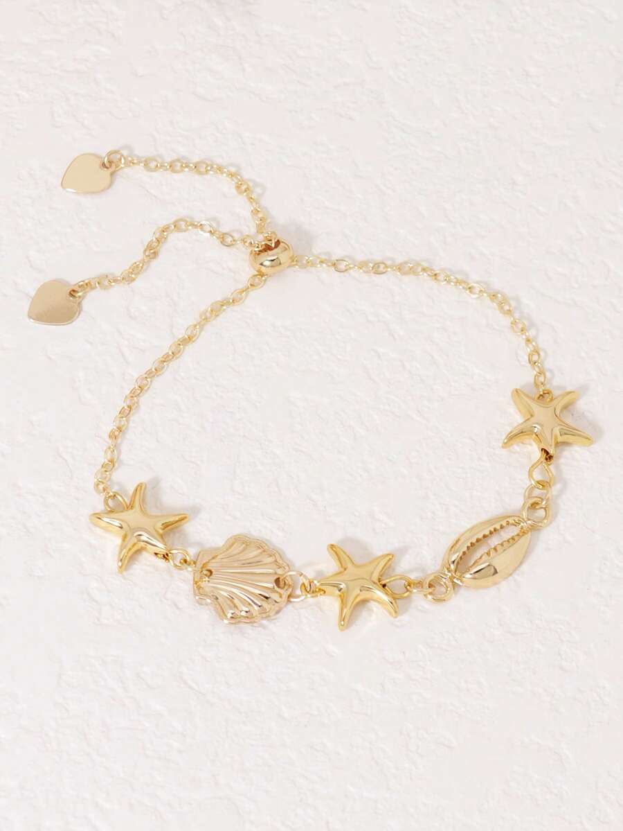 Women Accessories Bracelet - 1pc Bohemian Ocean Shell, Starfish Decor