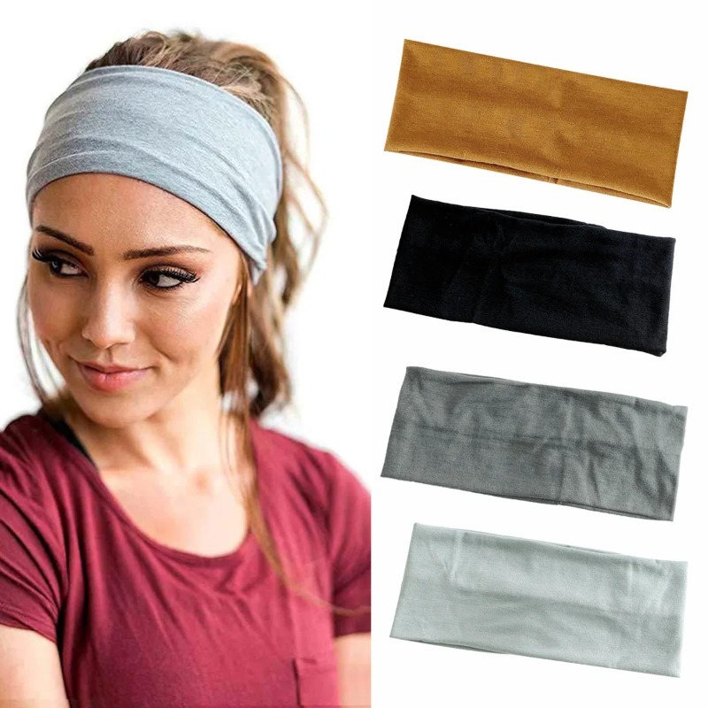 Women'S Yoga Accessories - 9CM Extra Wide Sports Yoga Headbands