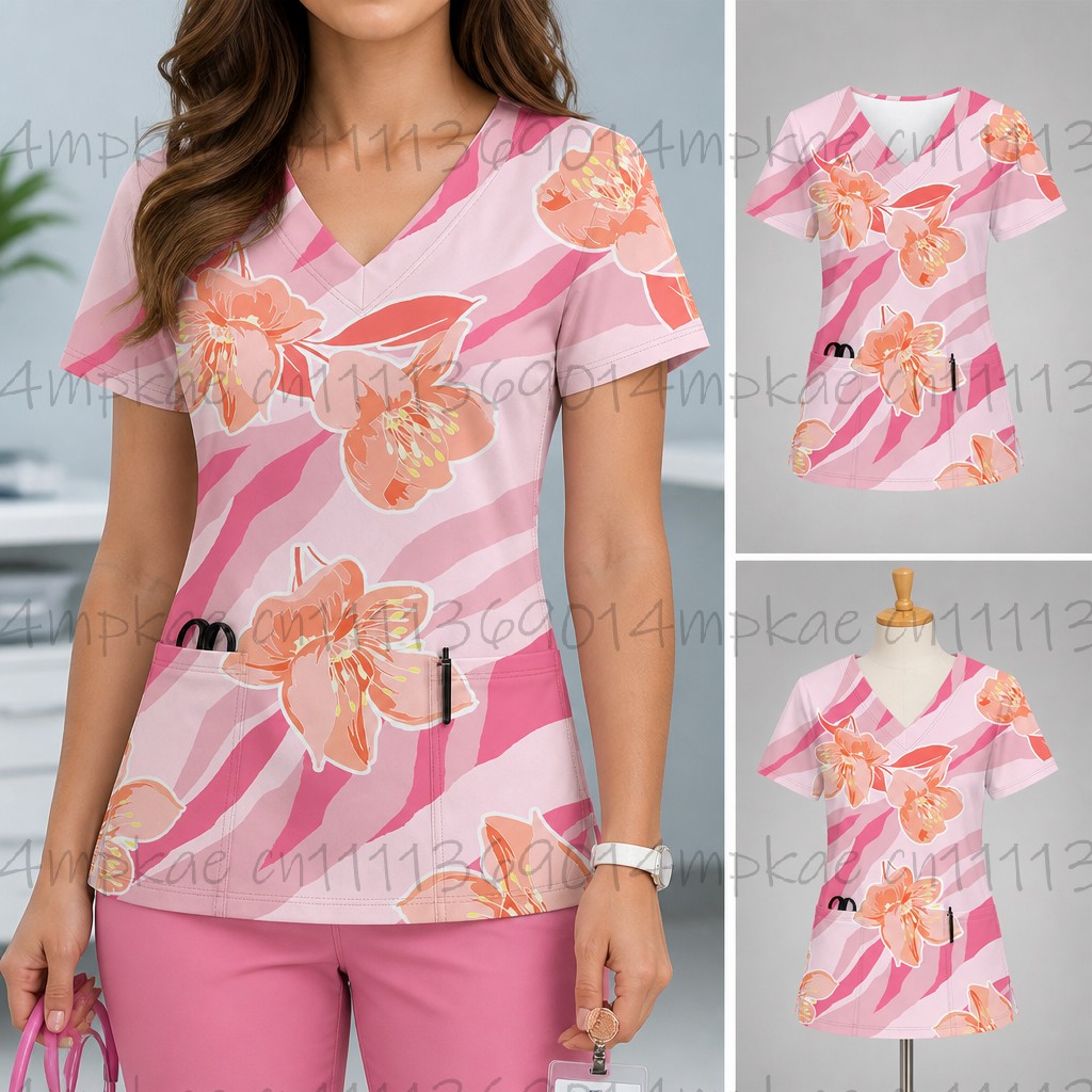 Women'S Work Accessories - Women's Work Clothing Floral Print Nurse