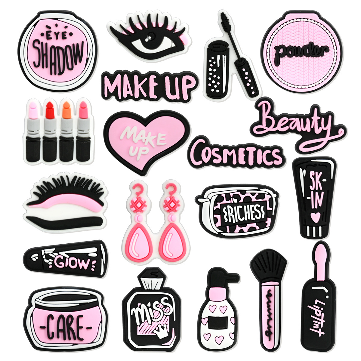 Women'S Accessories For Crocs - Pink Beauty Makeup Shoe Charms for