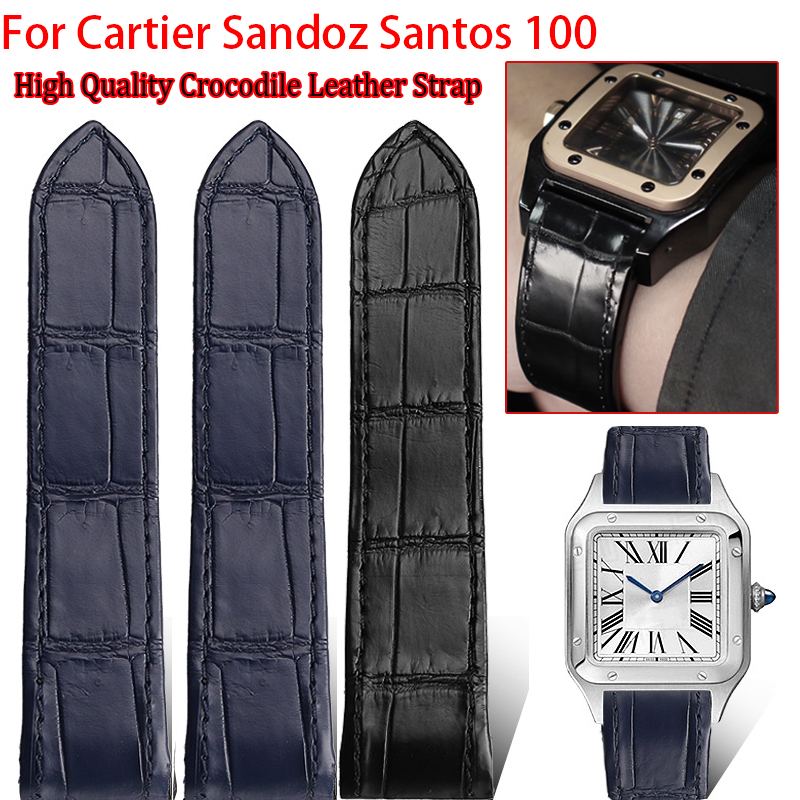 Women'S Accessories Cartier - Crocodile Genuine Leather Watch Strap For