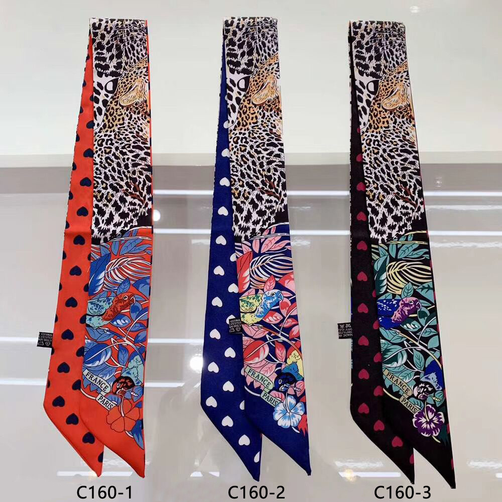 Accessories Brand For Women - Brand Leopard Parrot Heart Silk Scarf