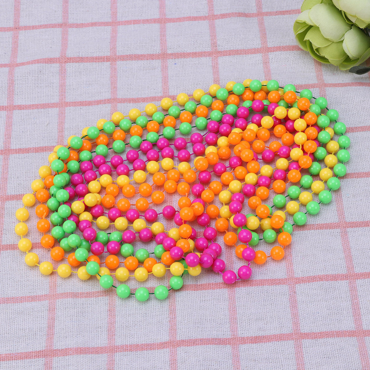 Women'S Accessories In The 70S - 4Pcs Plastic Bead Necklace Women Colorful