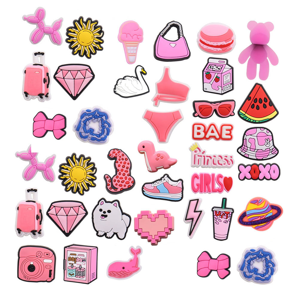 Women'S Accessories For Crocs - Pink Hat Bag Shoe Charms for