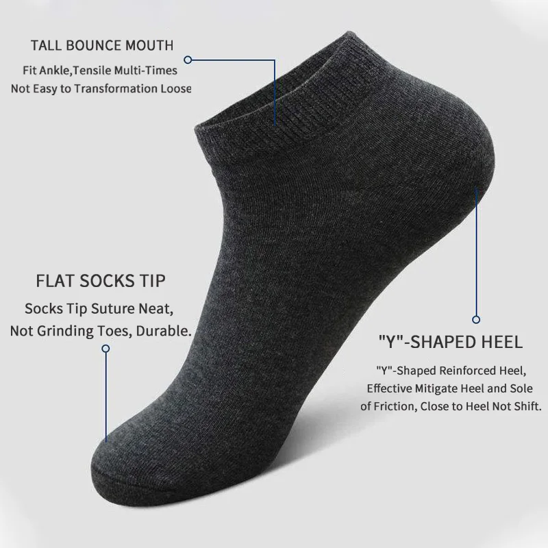 5 Pairs Unisex Casual Plain Co - огляд і ціна Women'S Ankle Accessories