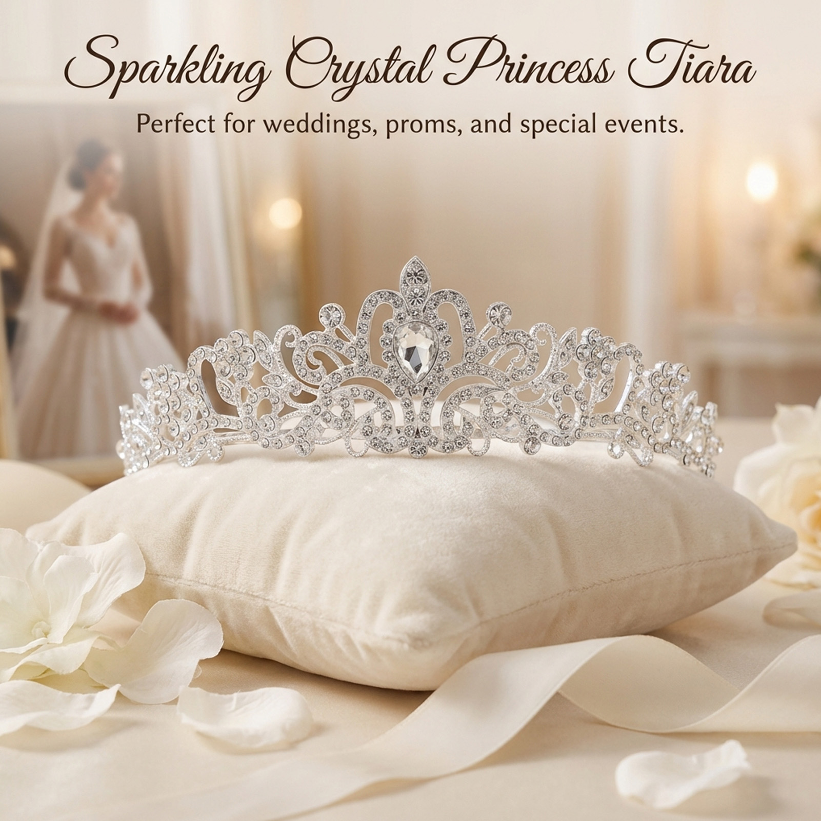 Elegant Bridal Crown Sparkly R - огляд і ціна Women'S Accessories Jewelry