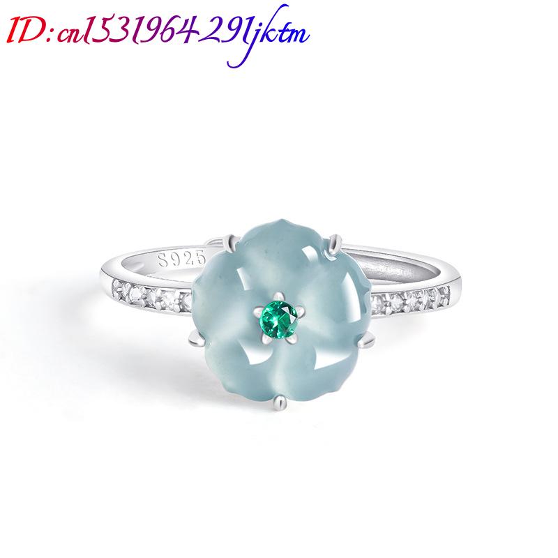 Blue Burmese Jadeite Flower Ri - огляд і ціна Women Accessories For Gift