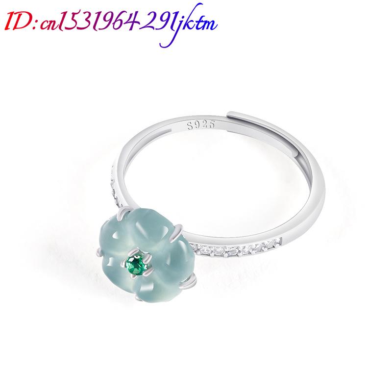 Blue Burmese Jadeite Flower Ri - огляд і ціна Women Accessories For Gift
