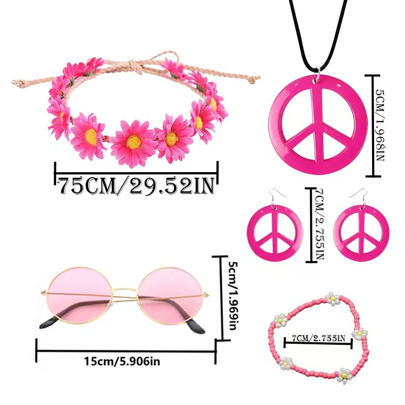 PESENAR Hippie Costume Accesso - огляд і ціна Women'S Accessories In The 70S