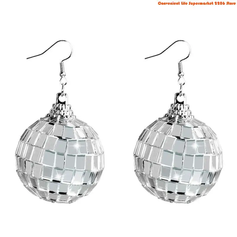 Q5WE Disco Ball Earrings 70s D - огляд і ціна Women'S Accessories In The 70S