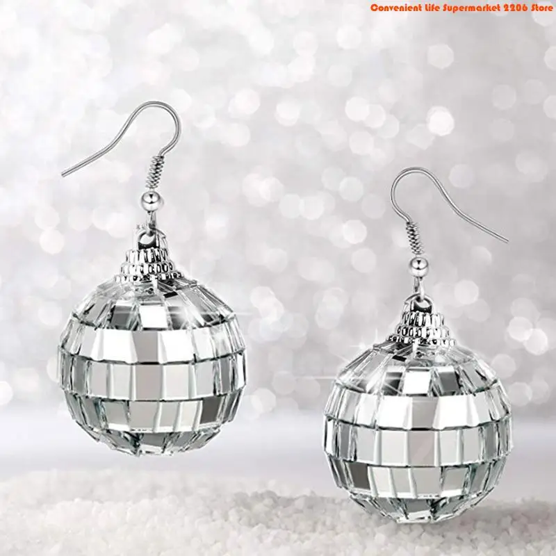 Q5WE Disco Ball Earrings 70s D - огляд і ціна Women'S Accessories In The 70S