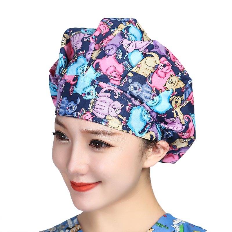 Bouffant Scrubs Hats Cartoon P - огляд і ціна Women'S Work Accessories