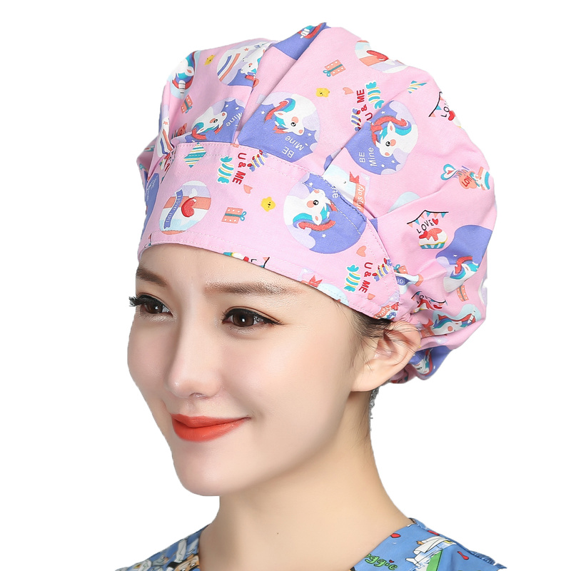 Bouffant Scrubs Hats Cartoon P - огляд і ціна Women'S Work Accessories