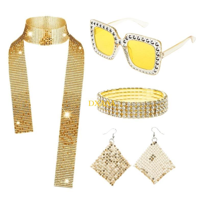 DXAA 70s Disco Fancy Dress Set - огляд і ціна Women'S Accessories In The 70S
