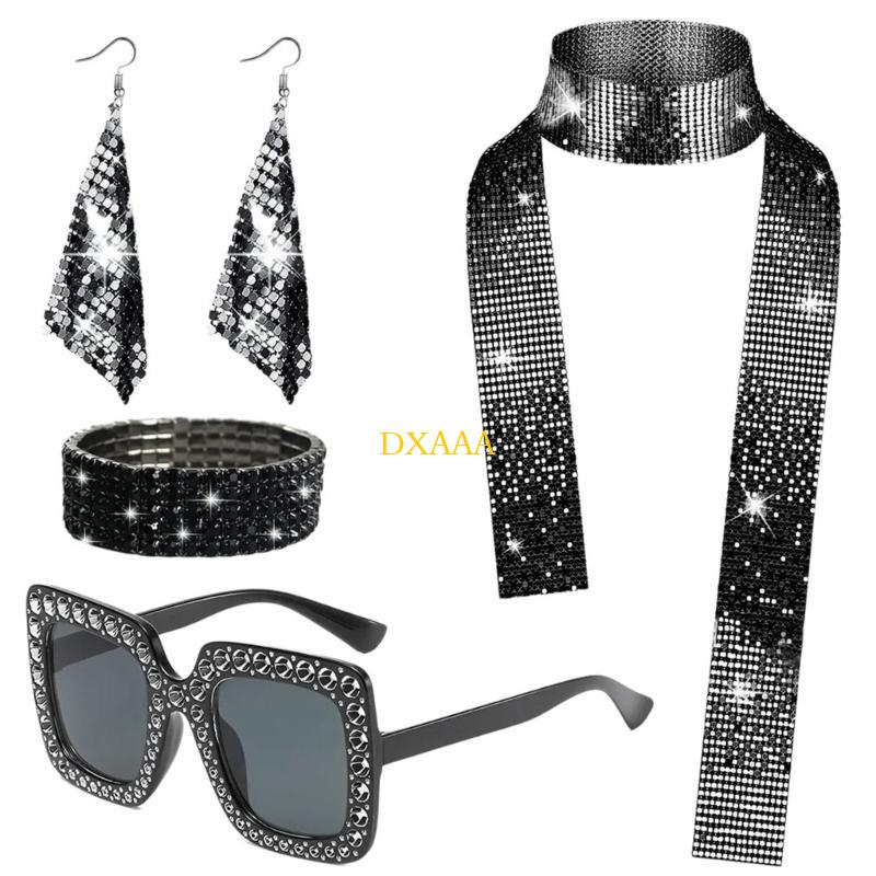 DXAA 70s Disco Fancy Dress Set - огляд і ціна Women'S Accessories In The 70S