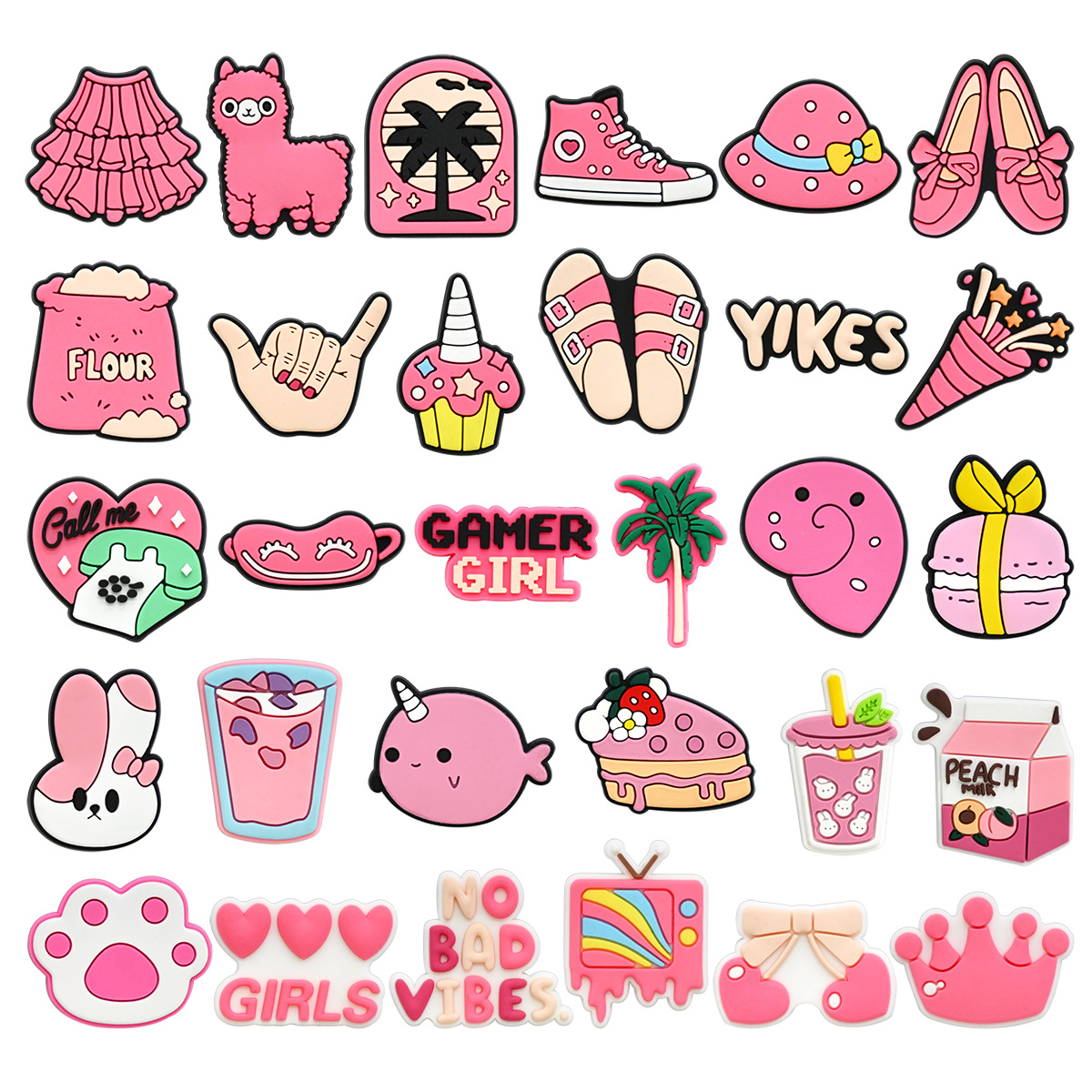 Cute Pink Shoe Charms Decorati - огляд і ціна Women'S Accessories For Crocs