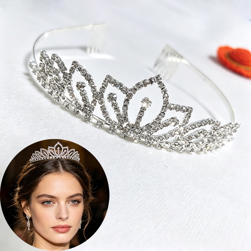 Silver Color Sparkling Rhinest - огляд і ціна Women Accessories For Gift