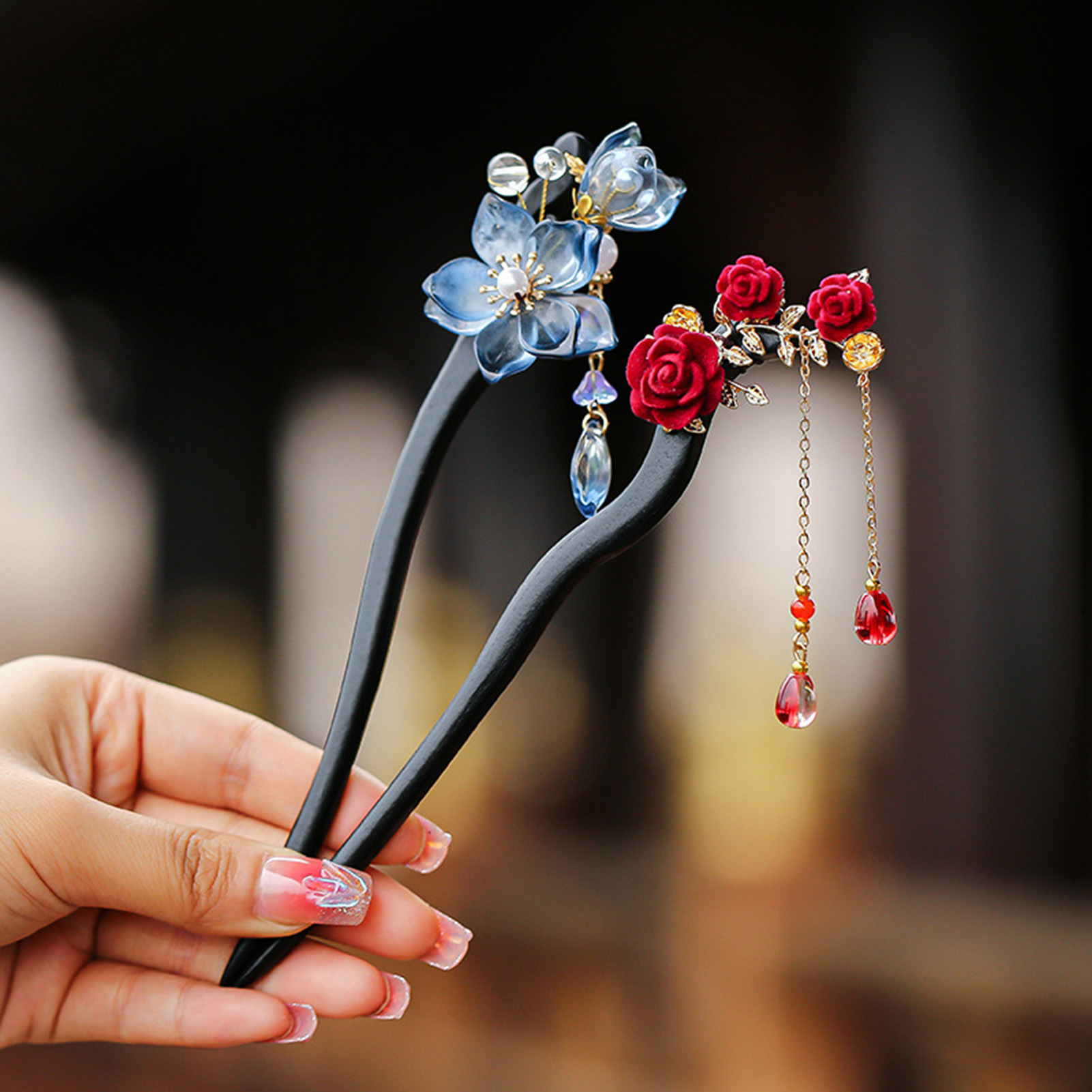 Chinese Style Flower Tassel Ha - огляд і ціна Women Accessories Shop
