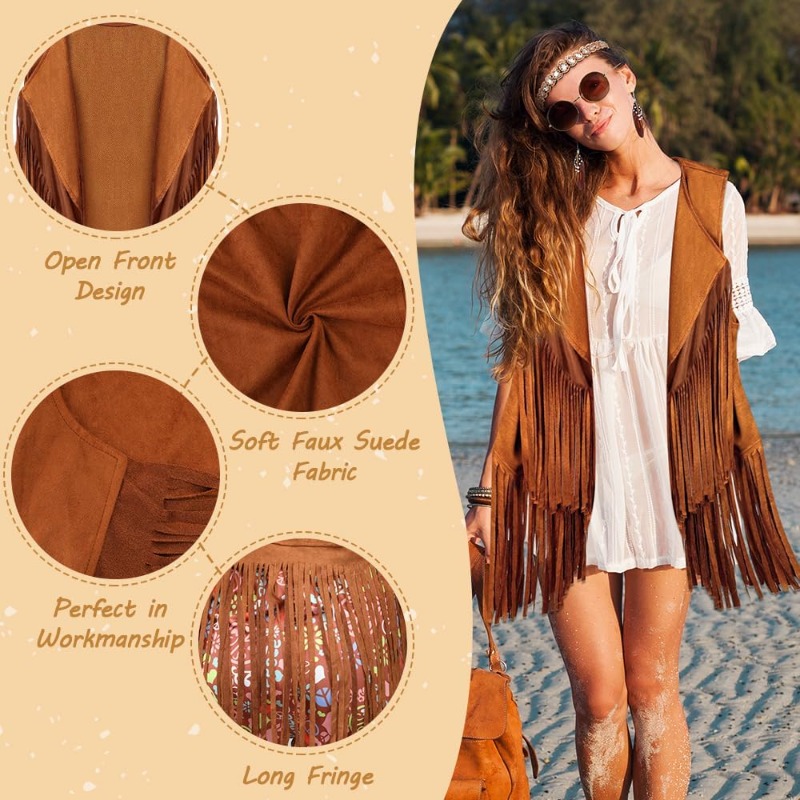 5 Pcs Hippie Costume Accessori - огляд і ціна Women'S Accessories In The 70S