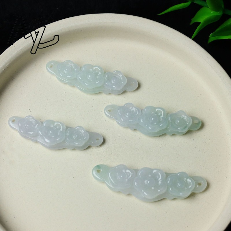 1pc Natural Jadeite Emerald Fl - огляд і ціна Women'S Accessories Jewelry