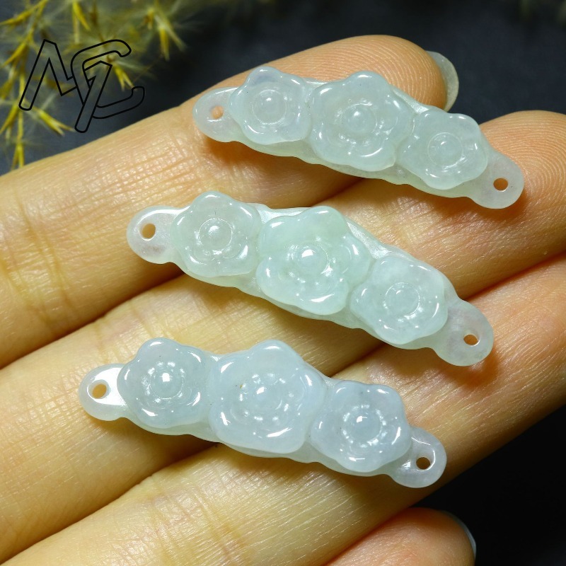 1pc Natural Jadeite Emerald Fl - огляд і ціна Women'S Accessories Jewelry