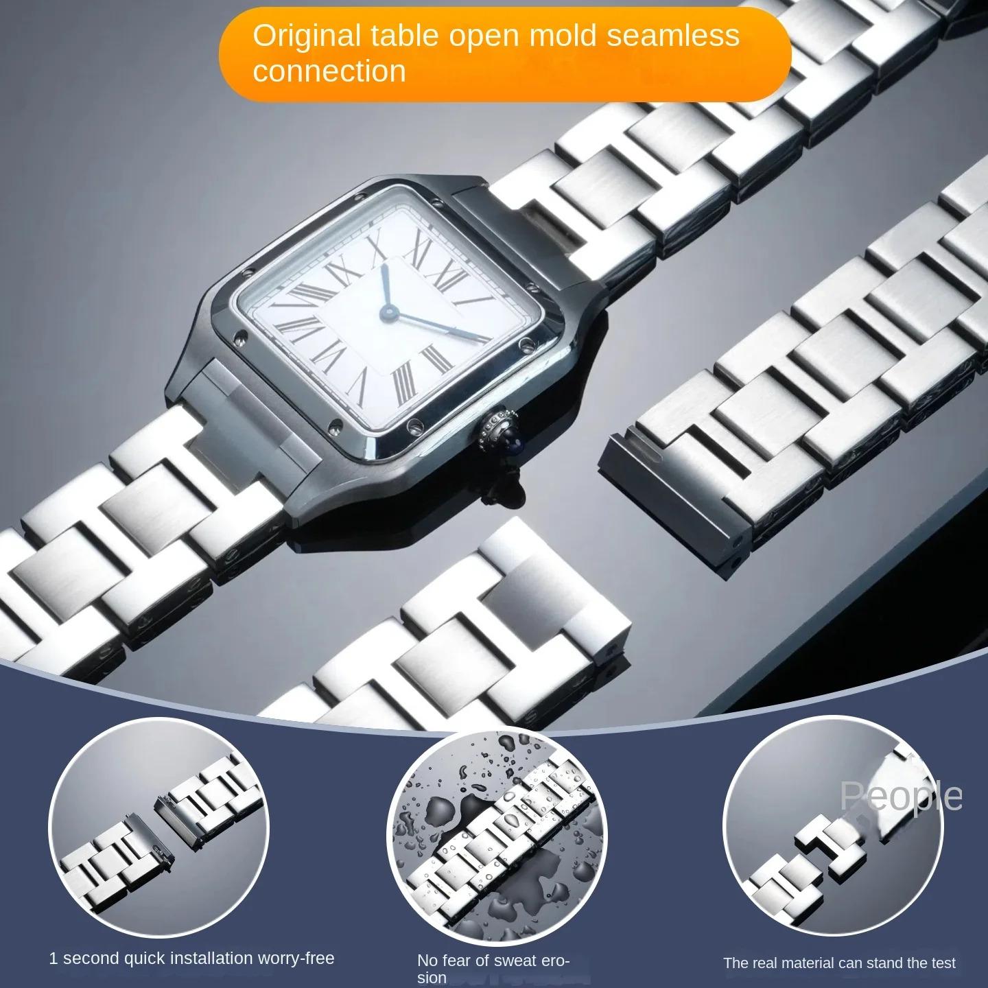 17.5mm Quick-Release Steel Wat - огляд і ціна Women'S Accessories Cartier