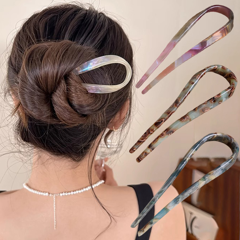 U-Shaped Hair Sticks Acetate A - огляд і ціна Women Accessories Shop