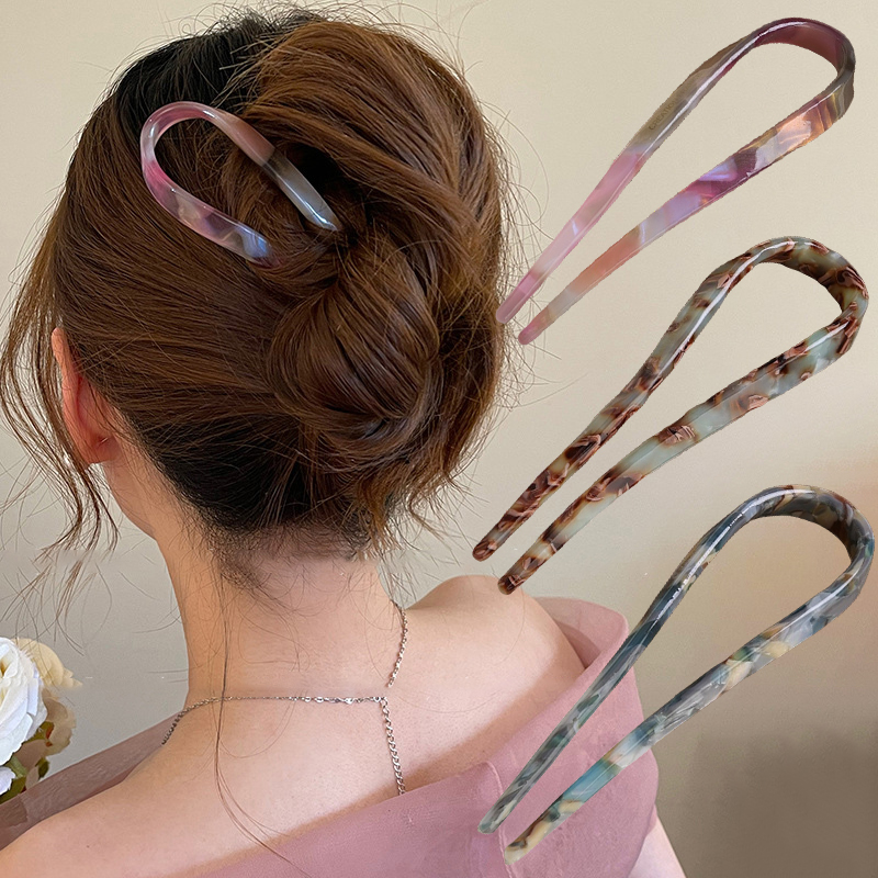 U-Shaped Hair Sticks Acetate A - огляд і ціна Women Accessories Shop
