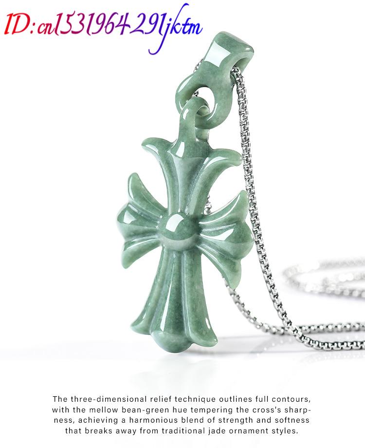 Natural Burmese Jadeite Cross  - огляд і ціна Women'S Accessories Jewelry