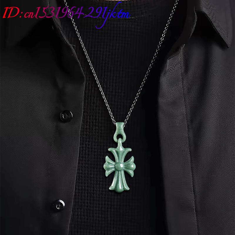 Natural Burmese Jadeite Cross  - огляд і ціна Women'S Accessories Jewelry