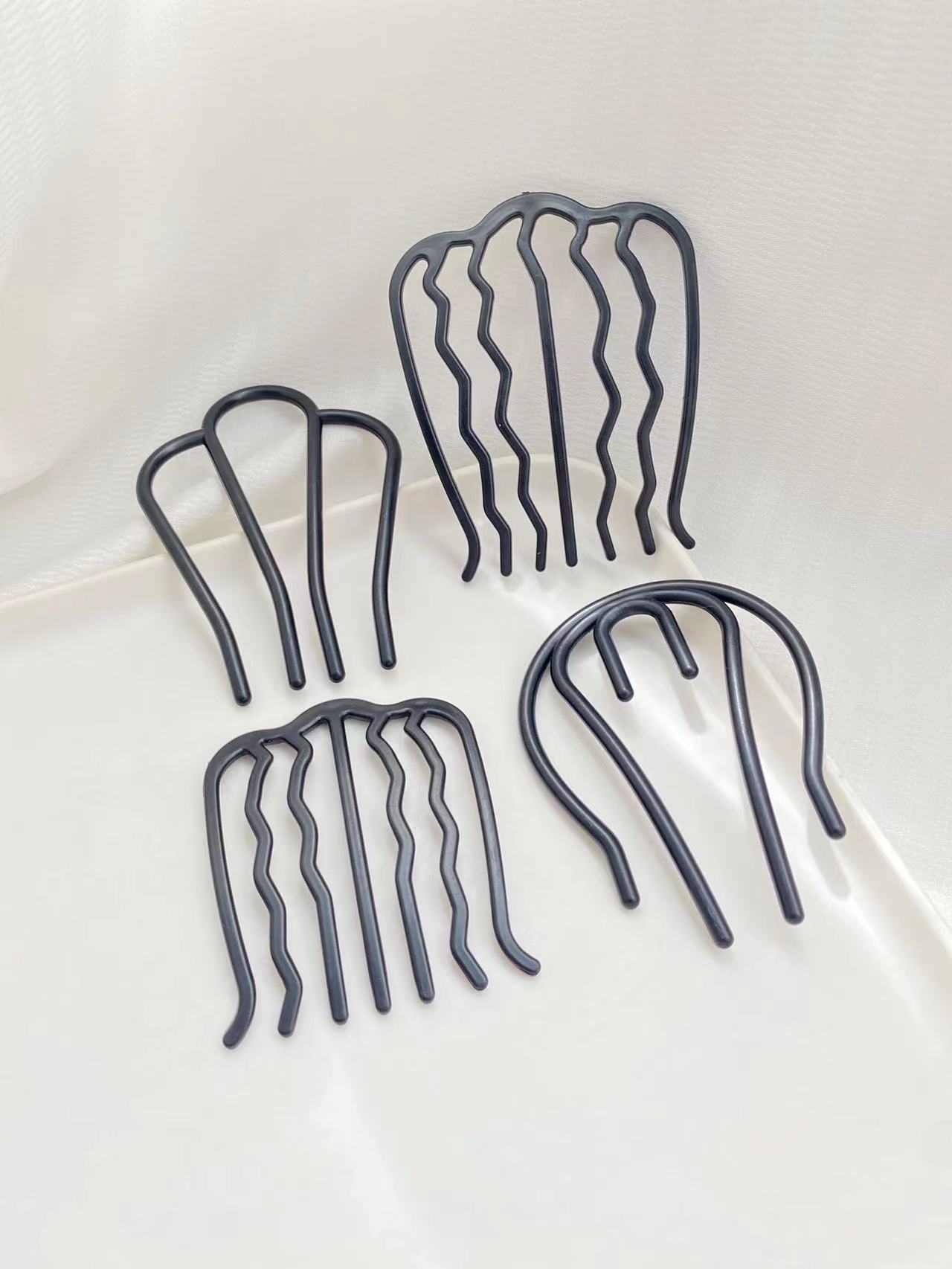 4pcs Black Hair Combs with Dif - огляд і ціна Women Accessories Shop