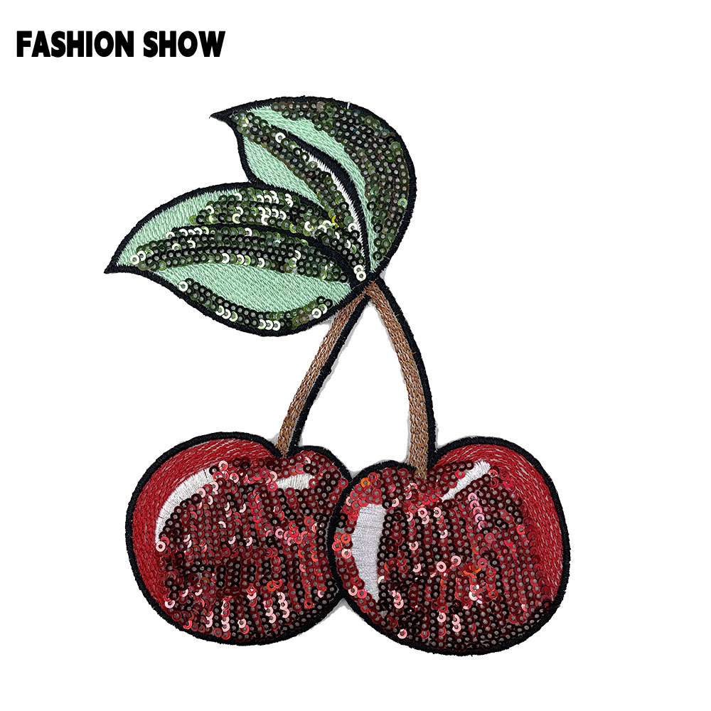 Sequin Cherry Embroidery Patch - огляд і ціна Accessories Brand For Women