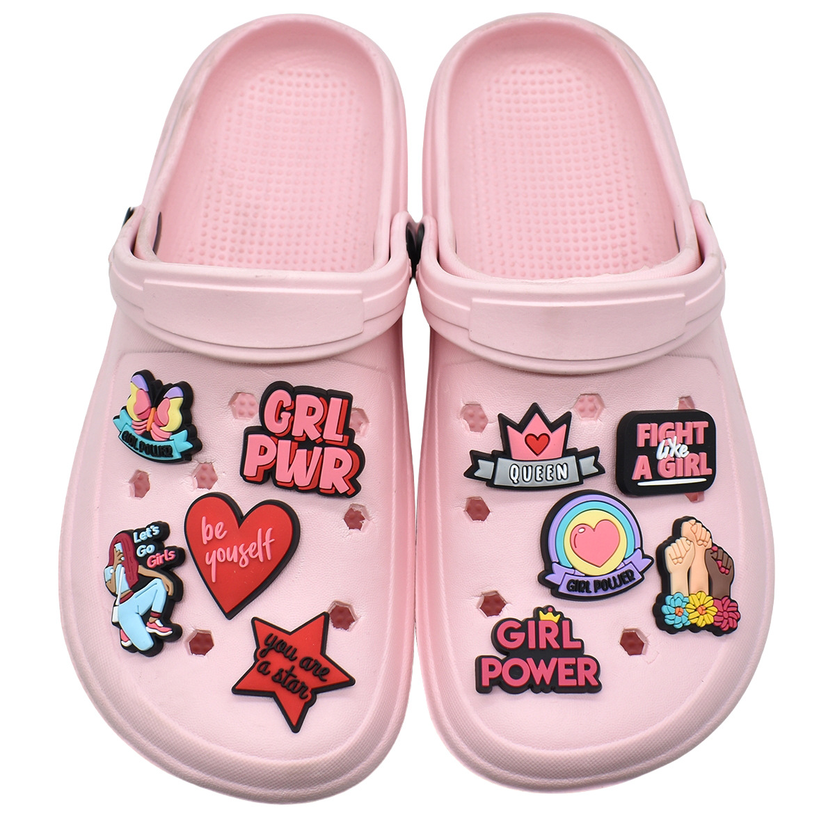 Cute Pink Power Shoe Charms De - огляд і ціна Women'S Accessories For Crocs