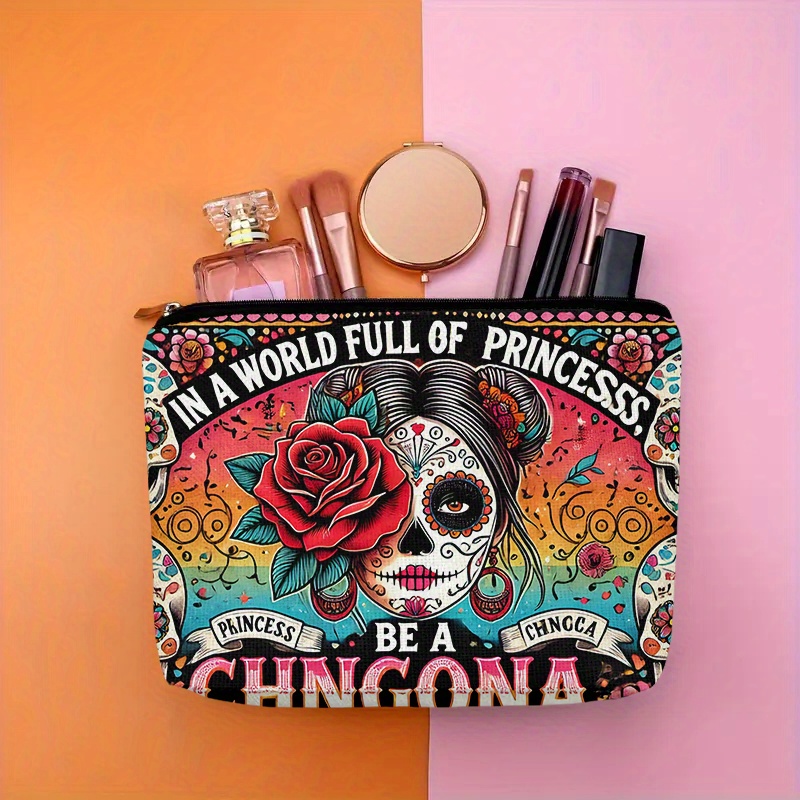 A Flower and skull cosmetic ba - огляд і ціна Women Accessories Pouch