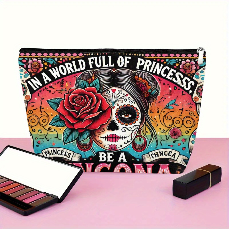 A Flower and skull cosmetic ba - огляд і ціна Women Accessories Pouch