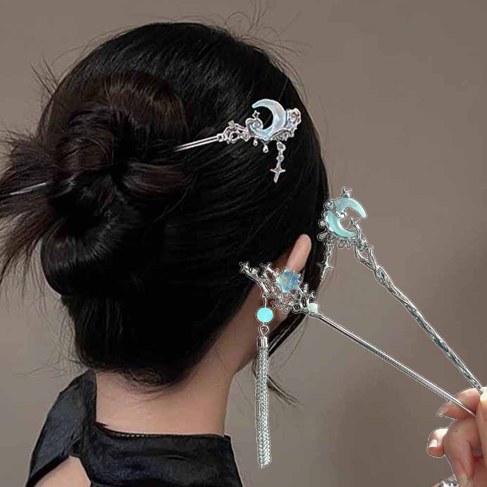 Moonstone Star Moon Hair Stick - огляд і ціна Women Accessories Shop