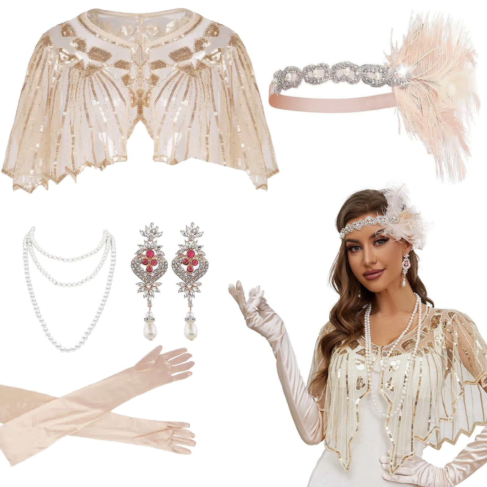 1920s Gatsby Party Wedding  Fe - огляд і ціна Women'S Accessories In The 1920S