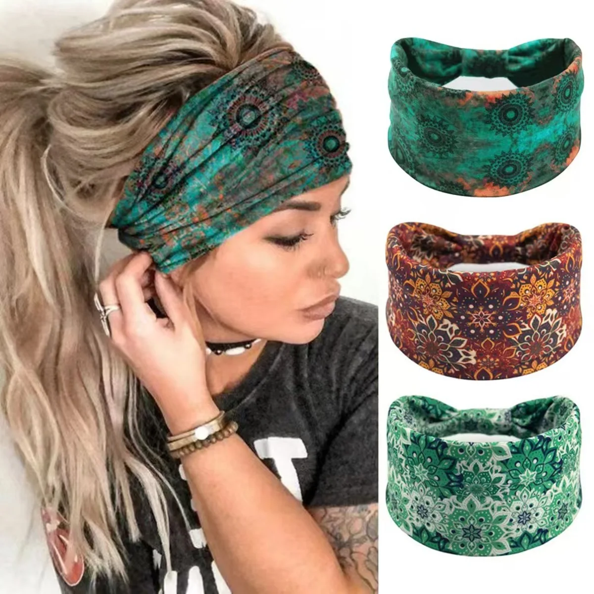 🌸Boho Mandala Flower Headband  - огляд і ціна Women'S Yoga Accessories