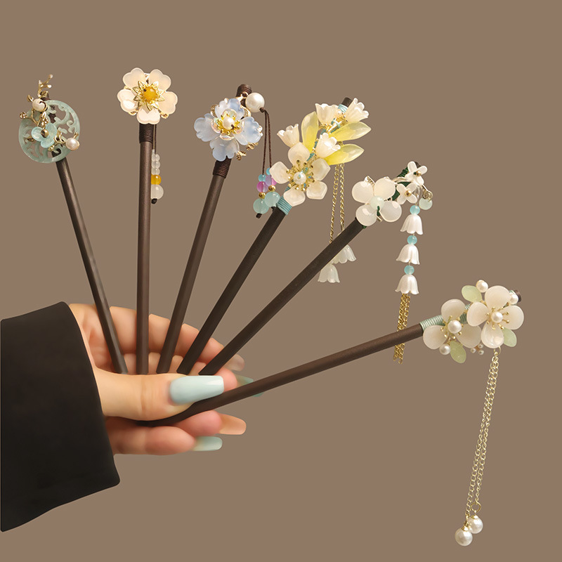 Flower Tassel Pearl Hair Stick - огляд і ціна Women Accessories Shop