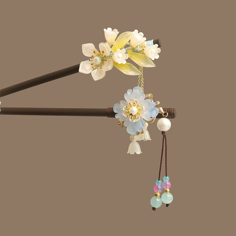 Flower Tassel Pearl Hair Stick - огляд і ціна Women Accessories Shop
