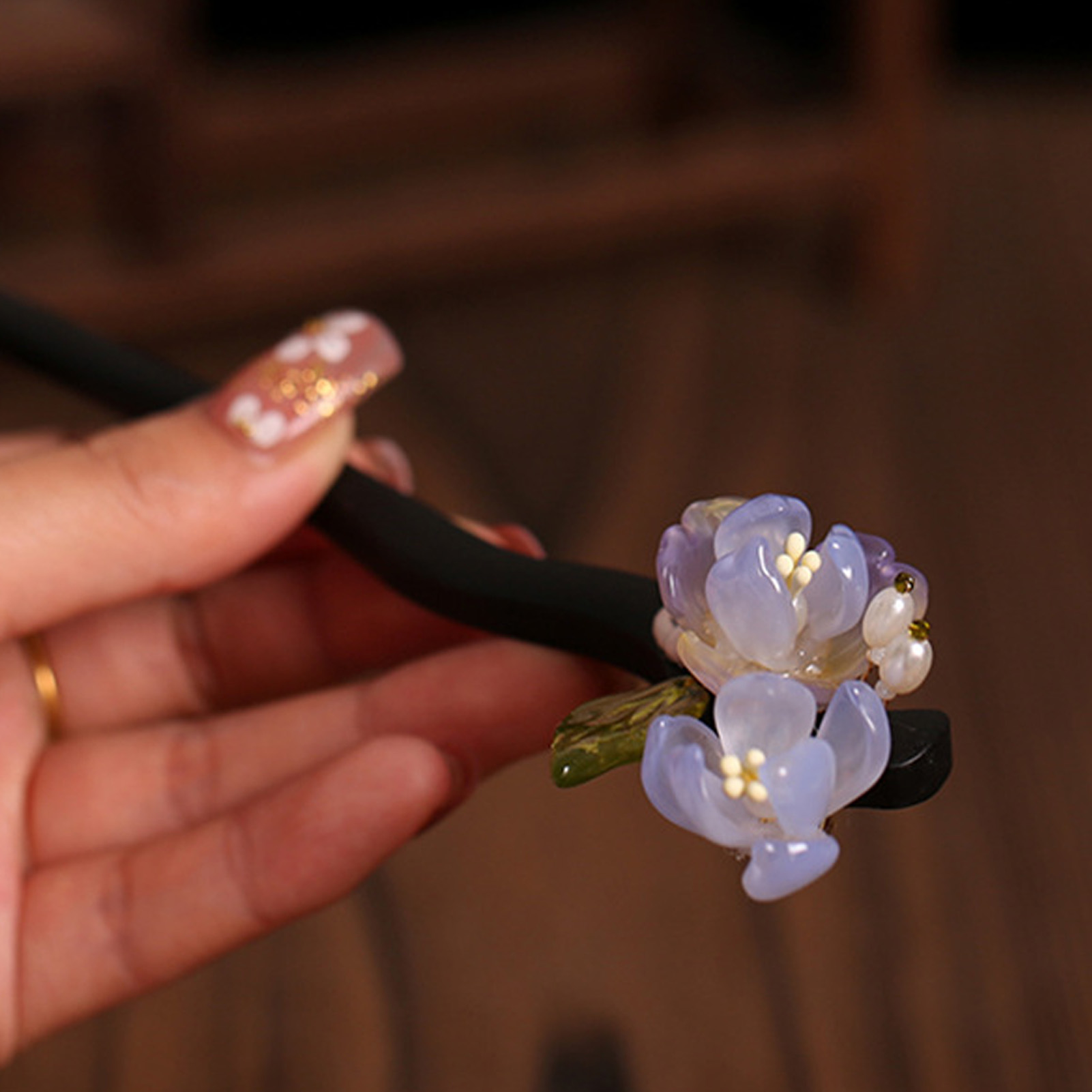 Vintage Wooden Flower Hairpin  - огляд і ціна Women Accessories Shop