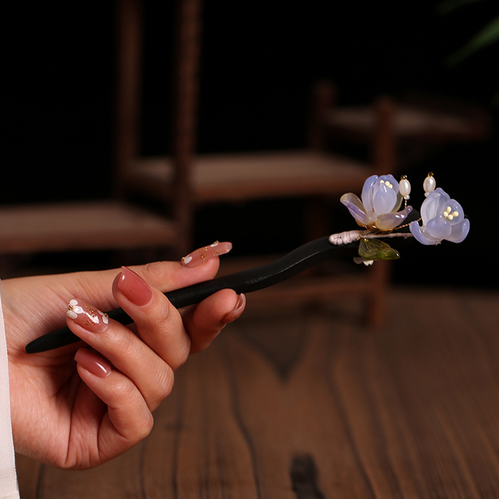 Vintage Wooden Flower Hairpin  - огляд і ціна Women Accessories Shop